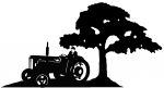 Large Steel Fordson Major & Tree Weathervane or Sign Profile - Laser cut